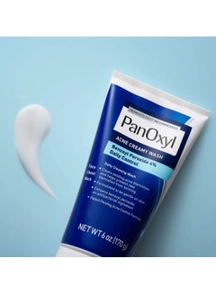 PanOxyl Acne Creamy Wash, Benzoyl Peroxide 4% Daily Control, 6 Oz (170 G)  - Image 3