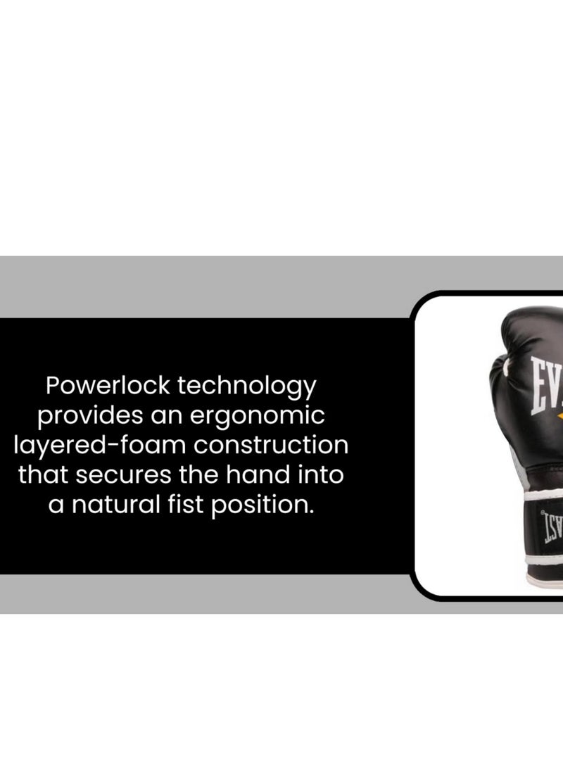 EVERLAST - Pair Of Full Finger Professional Boxing Gloves Black 6oz For Age 7-13 Years 6OZcm - Image 1