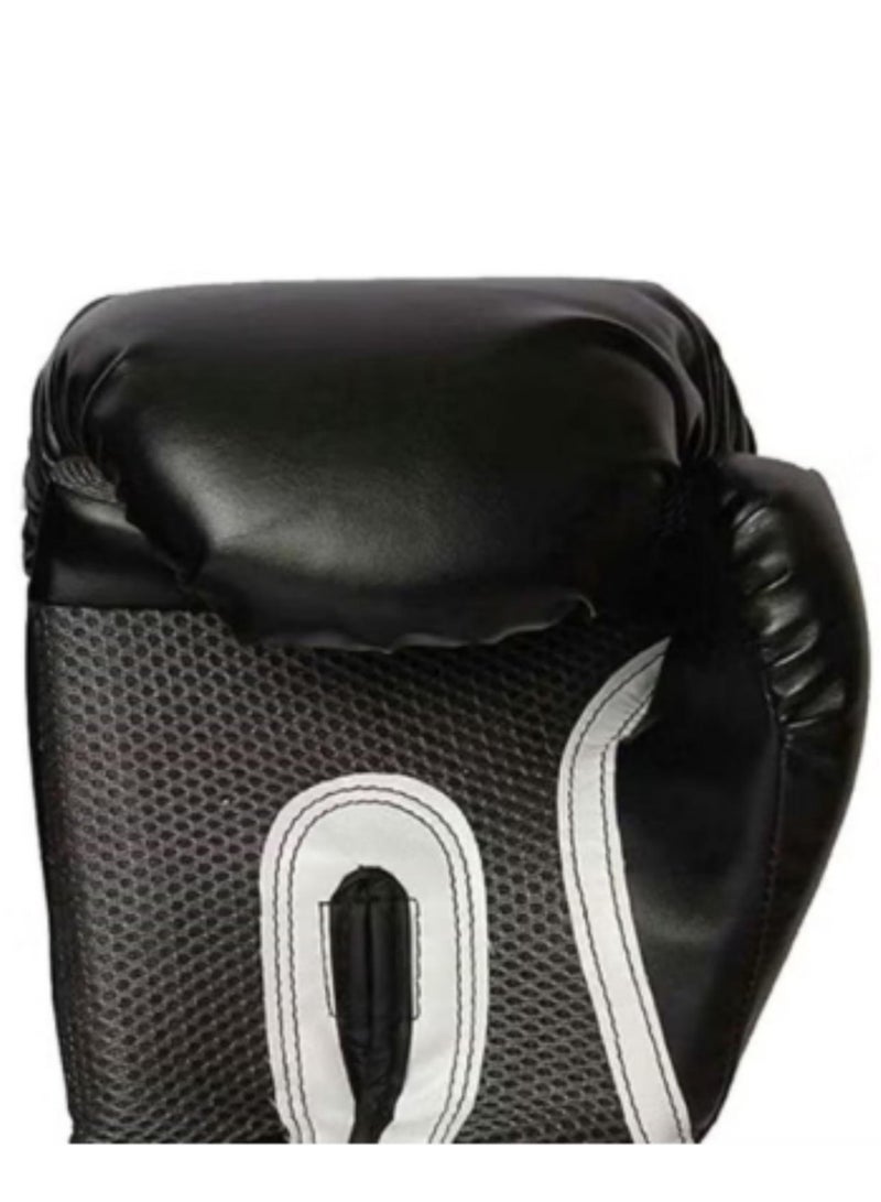 EVERLAST - Pair Of Full Finger Professional Boxing Gloves Black 6oz For Age 7-13 Years 6OZcm - Image 1