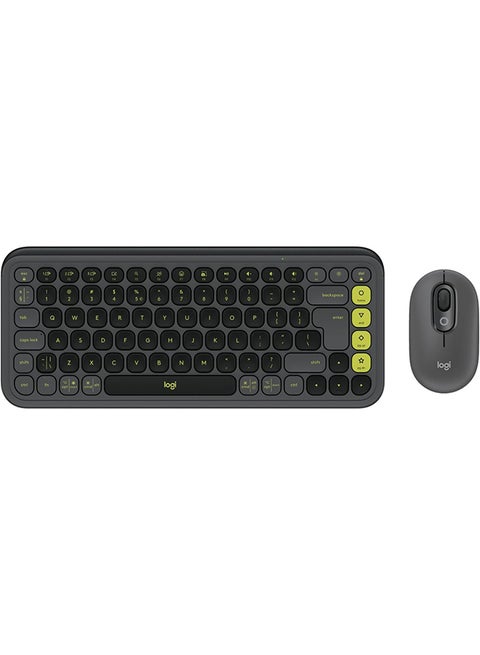 POP ICON COMBO, Bluetooth keyboard and mouse combo, comfortable typing, programmable keys and buttons, quiet clicks, Easy-Switch up to 3 devices Graphite