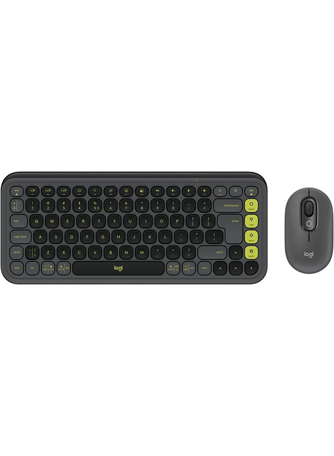 Logitech POP ICON COMBO, Bluetooth keyboard and mouse combo, comfortable typing, programmable keys and buttons, quiet clicks, Easy-Switch up to 3 devices Graphite  - Image 1
