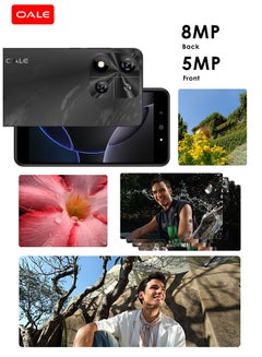 OALE A75 Android Smartphone 5.5-inch Screen 32GB + 3GB 5MP+8MP Camera 3050 mAh Battery Three Slots SIM 4G Midnight Dark - Middle East Version  - Image 3