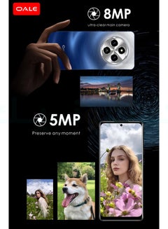 OALE 14C Android Smartphone 6.8-inch Screen 64GB + 3GB 5MP+8MP Camera 5750 mAh Battery Dual SIM 4G Classic Black - Middle East Version  - Image 2