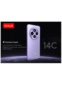 OALE 14C Android Smartphone 6.8-inch Screen 64GB + 3GB 5MP+8MP Camera 5750 mAh Battery Dual SIM 4G Dreamy Purple - Middle East Version  - Image 3