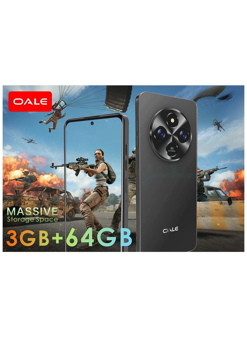 OALE 14C Android Smartphone 6.8-inch Screen 64GB + 3GB 5MP+8MP Camera 5750 mAh Battery Dual SIM 4G Dreamy Purple - Middle East Version  - Image 5