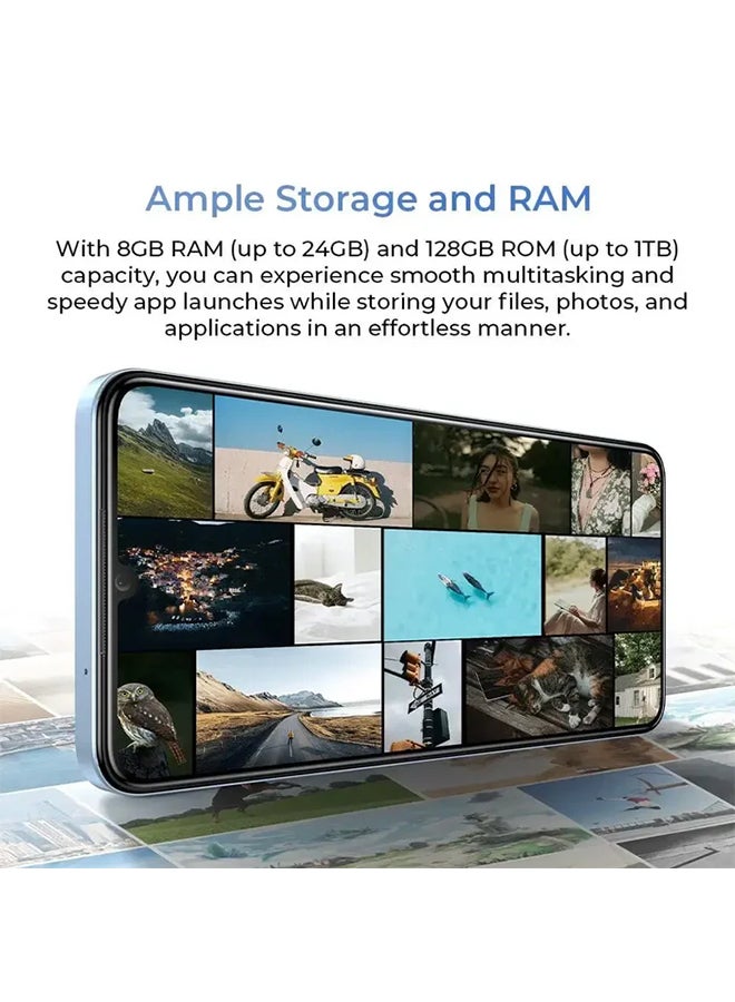 أوكيتل - هاتف C50 ثنائي الشريحة باللون الأسود، ذاكرة وصول عشوائي (RAM) سعة 128 جيجابايت وذاكرة داخلية سعة 8 جيجابايت وذاكرة داخلية سعة 16 جيجابايت، يدعم تقنية الجيل الخامس - إصدار الشرق الأوسط - Image 1