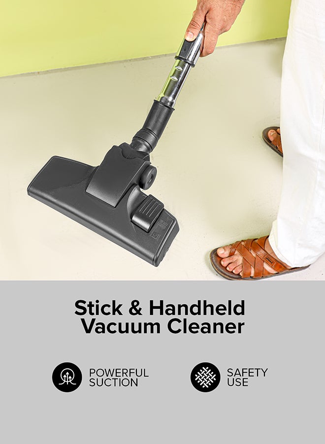 GEEPAS - Renewed - Stick and Handheld Vacuum Cleaner, Cyclonic Filtration System, Plastic with HEPA Filter/ Perfect for Home, Office, Apartments/ Easy to Use Model, Low Noise Design 800 W GVC19036 Black/Silver - Image 1