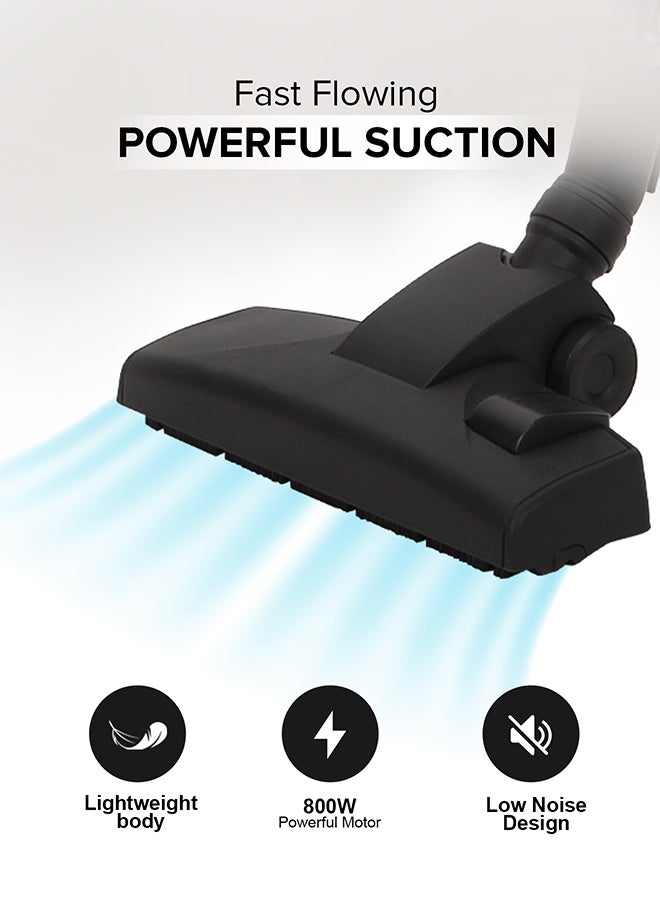 GEEPAS - Renewed - Stick and Handheld Vacuum Cleaner, Cyclonic Filtration System, Plastic with HEPA Filter/ Perfect for Home, Office, Apartments/ Easy to Use Model, Low Noise Design 800 W GVC19036 Black/Silver - Image 1
