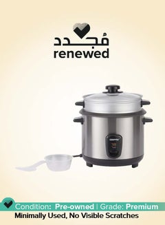 Renewed - Multifunctional Rice Cooker With Removable And Non Stick Inner Pot Tempered Glass Lid 1.5 L 500 W GRC35040 Silver