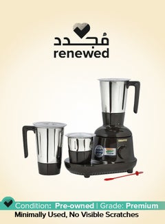 GEEPAS Renewed - Mixer Grinder 3 in 1 Powerful Grinder Stainless Steel Jars & Blades Safety Twist Lock 750 W GSB44086 Black  - Image 1