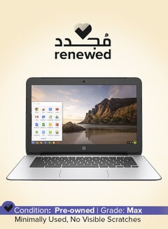إتش بي Renewed - Chromebook G4 (2015) Laptop With 14-Inch Display,Intel Celeron Processor/2nd Gen/4GB RAM/16GB SSD/256MB Intel HD Graphics English Black  - Image 1