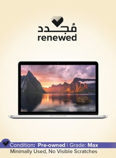 Renewed - Macbook Pro A1502 (2015) Laptop With 13.3-Inch Display,Core i5 Processor/Dual Core/6th Gen/8GB RAM/120GB SSD/macOS English Silver