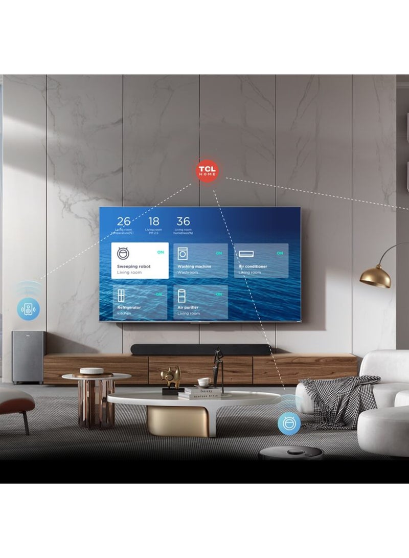 تي سي إل - 85-Inch QLED 4K Ultra HD HDR Google TV (Google Assistant, Dolby Atmos, Dolby Vision, HDR10+, 60Hz Game Accelerator, Motion Clarity) 2025 (New Model) 85P7k black - Image 1