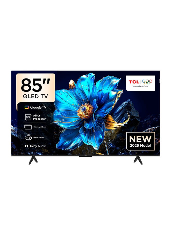 TCL 85 Inch QLED, 60Hz, Google TV, Dolby Atmos, Game master, AiPQ processor, 85P7k black, 2025 85P7k black  - Image 1