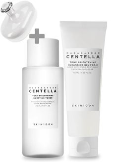 skin1004 Madagascar Centella Skincare Set – Brightening Foam Cleanser 125ml & Hydrating Toner 210ml And  Face Scrubber 335ml  - Image 1