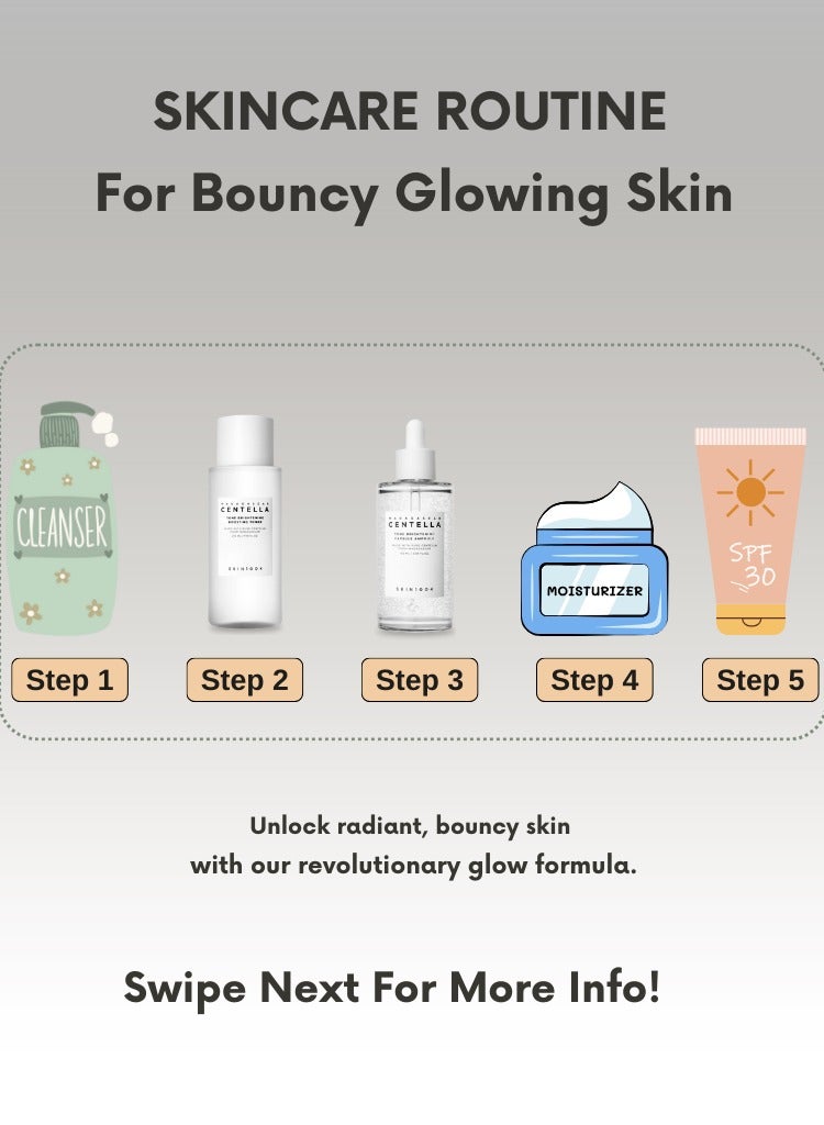 سكين1004 Madagascar Centella Skincare Set – Brightening Toner 210ml & Capsule Ampoule 100ml And Scrubber 310ml - Image 3