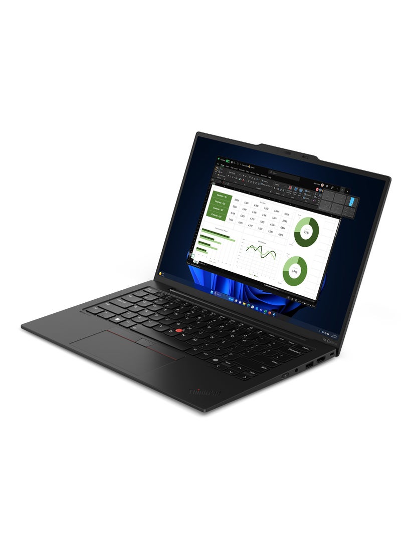 ThinkPad X1 Carbon Gen 12 (Upgraded Version) Laptop With 14-Inch WUXGA IPS 60Hz Display, Core Ultra 7 155U Processor/16GB RAM/512GB SSD/Intel Iris Xe Graphics/Windows 11 Pro English BLACK