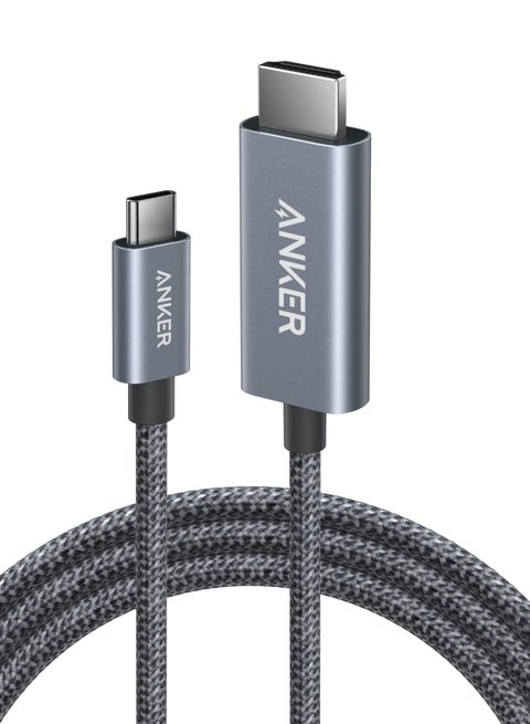 HDMI Cable, 4K@60Hz Ultra-Fast Nylon-Braided USB C to HDMI Cord with Advanced Shielding, Thunderbolt 5/4/3, For MacBook, iPad, iPhone,HD TV, and More (6 FT) ‎Black