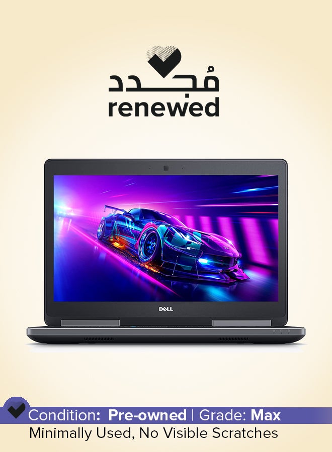 Renewed - Precision 7520 Laptop With FHD 15.6-Inch Display,Intel Core i7/6th Gen/Dual Core/32GB RAM/512GB SSD 4GB Graphics/Intel HD Graphics/Windows 10 English Black