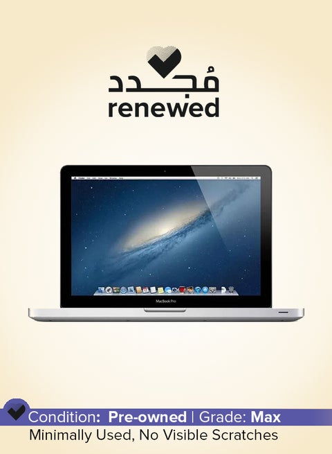 Renewed - MacBook Pro A1278 (2012) Laptop With 13.3-Inch  Display, Core i5 Processor/Dual Core/4GB RAM/500GB HDD/macOS English Silver