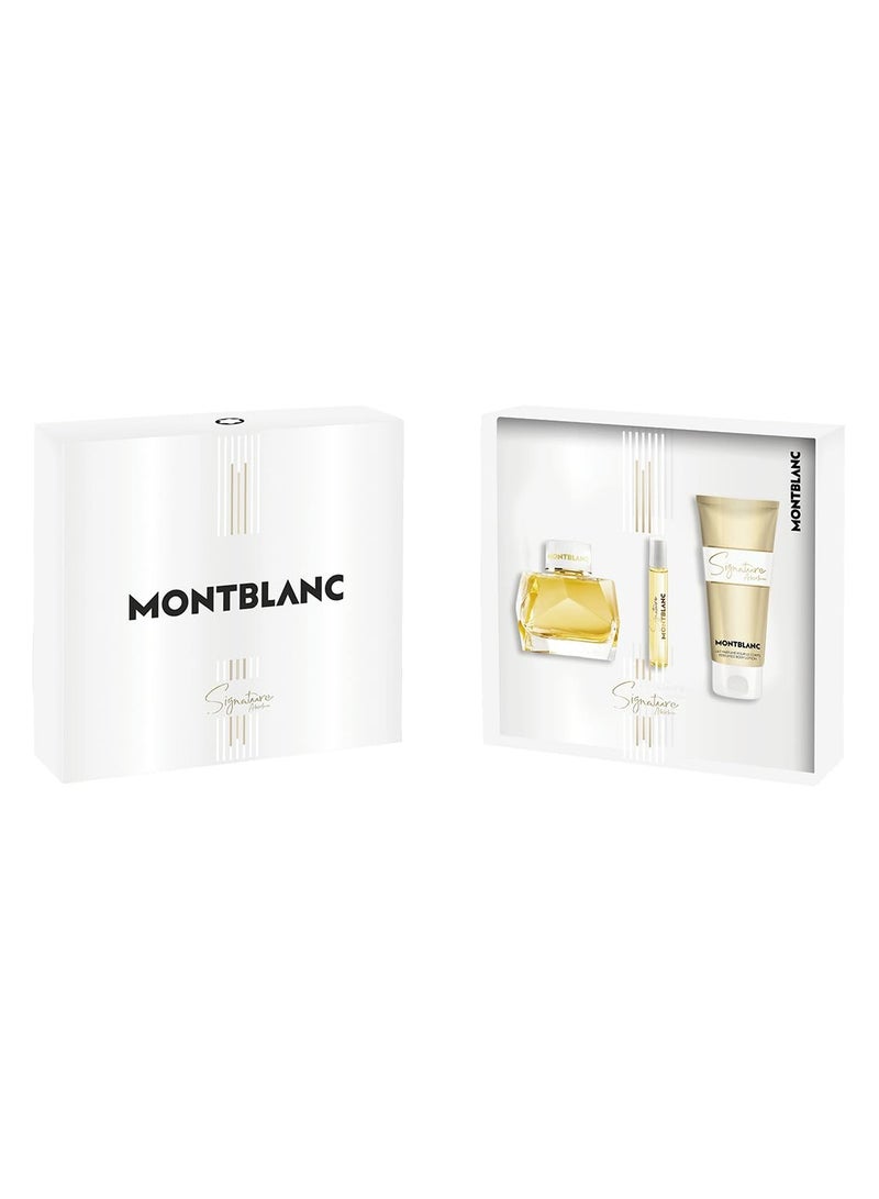 MONTBLANC Signature Absolu Gift Set Edp + Body Lotion‏ 90+100+7.5ml  - Image 3