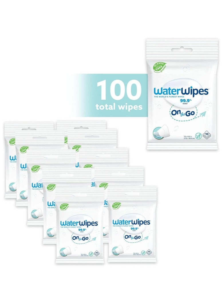WaterWipes Plastic Free On the Go Wipes - 100 Count  - Image 1