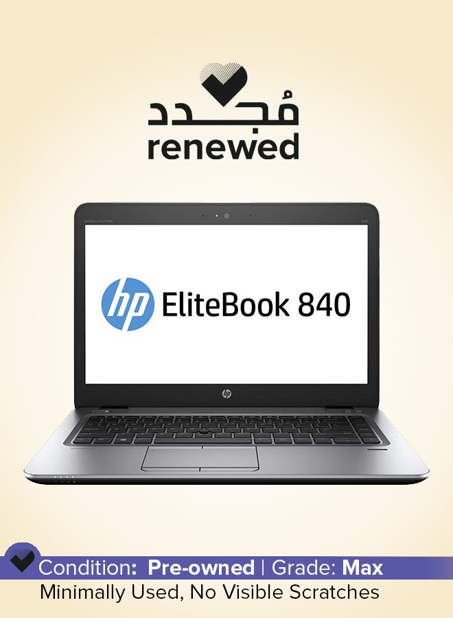 HP لابتوب HP EliteBook 840 G3 المجدد بشاشة 14 بوصة، مع معالج Intel Core i5/ذاكرة RAM 8GB/قرص SSD سعة 256GB/رسومات Intel HD 520 - Image 1