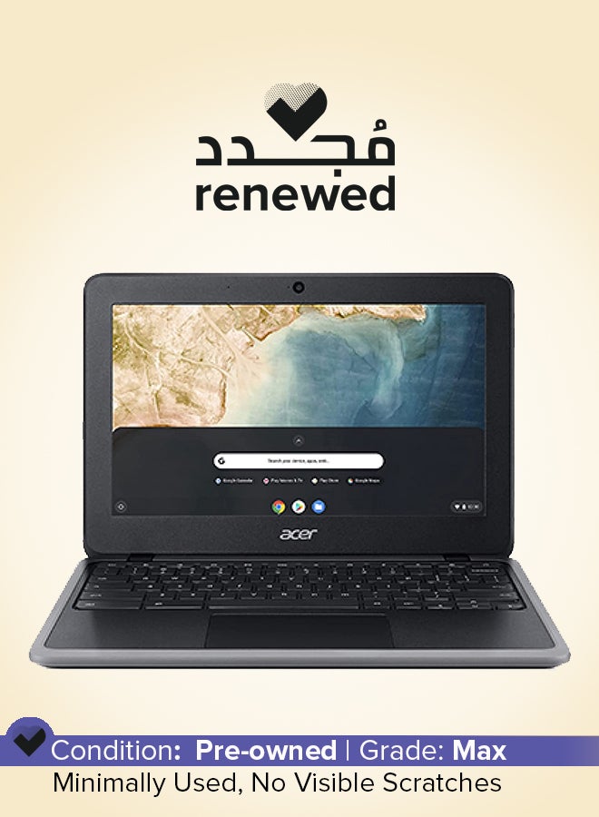 أيسر Renewed - Acer Chromebook C733 Series With 11.6-Inch Display/4GB RAM/32GB SSD/Intel HD Graphics English Shale Black  - Image 1