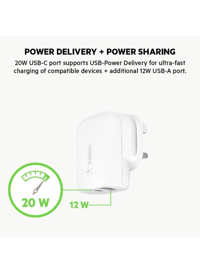 belkin Boost Charge USB-C Wall Charger 32W (Fast Charger for iPhone, iPad, Samsung, Pixel, Huawei, And More)  - Image 3