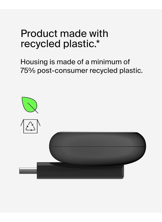 belkin - BoostCharge Portable USB-C Apple Watch Charger - MFi-Certified USB-C Charger For Apple Watch Series 9, Series 8, Series 7, Ultra, And More - Compatible w/MacBook, iPhone 15, And More - Black - Image 1