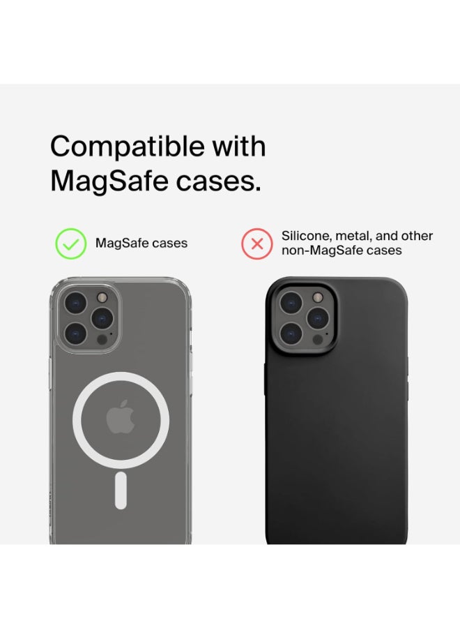 MagSafe Charger, Boost Charge 3-in-1 Magnetic Foldable Charger With Qi2 15W - MagSafe-Compatible Fast Charger For iPhone 16, 15, Apple Watch, AirPods With Non-Slip Base, PSU Included - White