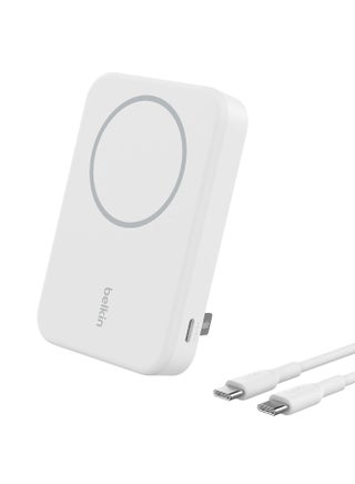 BoostCharge Pro Wireless Power Bank 8000mAh with Qi2, MagSafe Compatible Portable Charger + Built-in Pop-up Kickstand - For iPhone 16, 16 Plus, 16 Pro, 16 Pro Max, iPhone 15, and More - White - pnsku/N70163682V/45/_/1742475063/f8f81213-0503-45be-9373-535ffff4dc0f