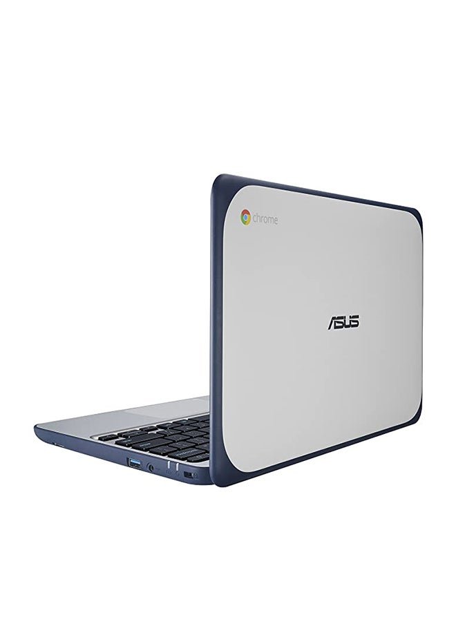 أسوس Renewed - Chromebook C202S Convertible 2-In-1 Laptop With 11.6-Inch Display,Celeron Processor/4GB RAM/16GB/Integrated Intel HD Graphics/Chrome OS English Dark Blue/White  - Image 3