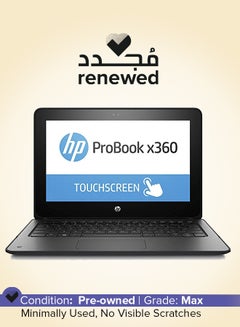 HP Renewed - Probook X360 (2017) Convertible 2-In-1 Laptop With 11.6-Inch Touchscreen Display,Intel Pentium N4200 Processor/3rd Gen/4GB RAM/128GB SSD/Integrated Graphics English Black  - Image 1