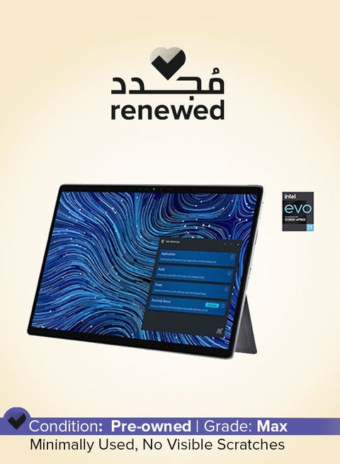 Renewed - Latitude 7000 7320 Detachable Laptop With 13-Inch Display,Core i7-1180G7/Quad Core/11th Gen/16GB RAM/512GB SSD/Intel Iris XE Graphics/Windows 11 English/Arabic Titan Grey