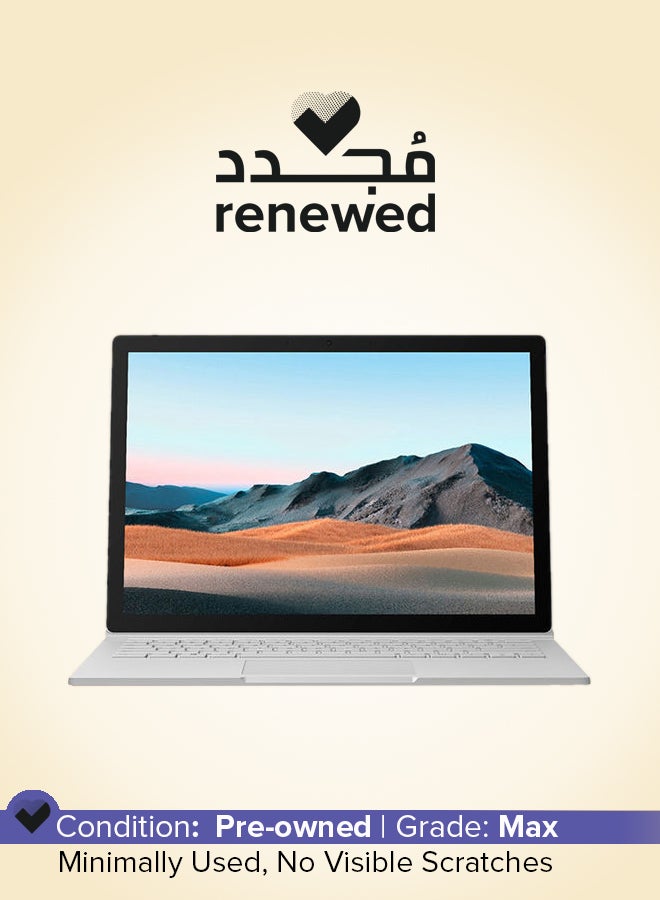 مايكروسوفت Renewed - Surface Book 3 2-in-1 Laptop With 13.5-Inch Touch-Screen PixelSense Display,Intel Core i7/10th Gen/16GB RAM/512GB SSD/4GB Graphics GTX 1650 Max Q/Windows 11 English/Arabic Silver - Image 1