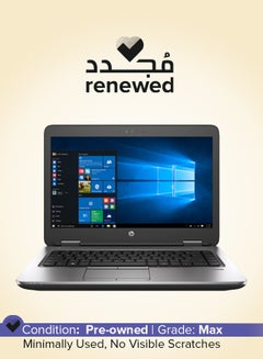 Renewed - ProBook 640 G2 (2016) With 14-Inch Display, Core i5 Processor/6th Gen/8GB RAM/256GB SSD/Intel Integrated Sharing Graphics English/Arabic Black-silver