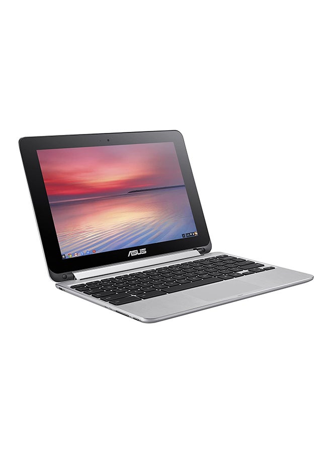 ASUS - Renewed - Chromebook Flip C100P Laptop With 11-Inch Touchscreen Display,Intel Celeron Processor/2GB RAM/16GB EMMC/Intel HD Graphics English Silver - Image 1