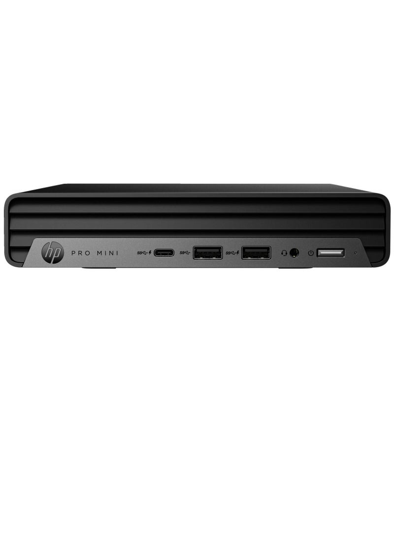 HP Pro Mini 400 G9 Desktop PC, Intel Core i7-14700T (14 Cores, 5.0 GHz Turbo), 8 GB DDR5 RAM, 512 GB PCIe NVMe SSD, Intel UHD Graphics 770, Wi-Fi 6E, FreeDOS, USB Type-A, Type-C, DisplayPort | 937Q9EA black - Image 1