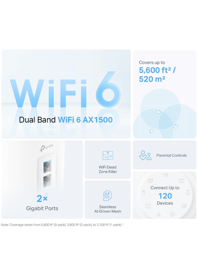 تي بي لينك Deco X10-4G and Deco X10 (1-Pack) AX1500 Whole Home Mesh Wi-Fi 6 System with 4G Connectivity for Ultra-Fast Seamless Coverage White  - Image 3