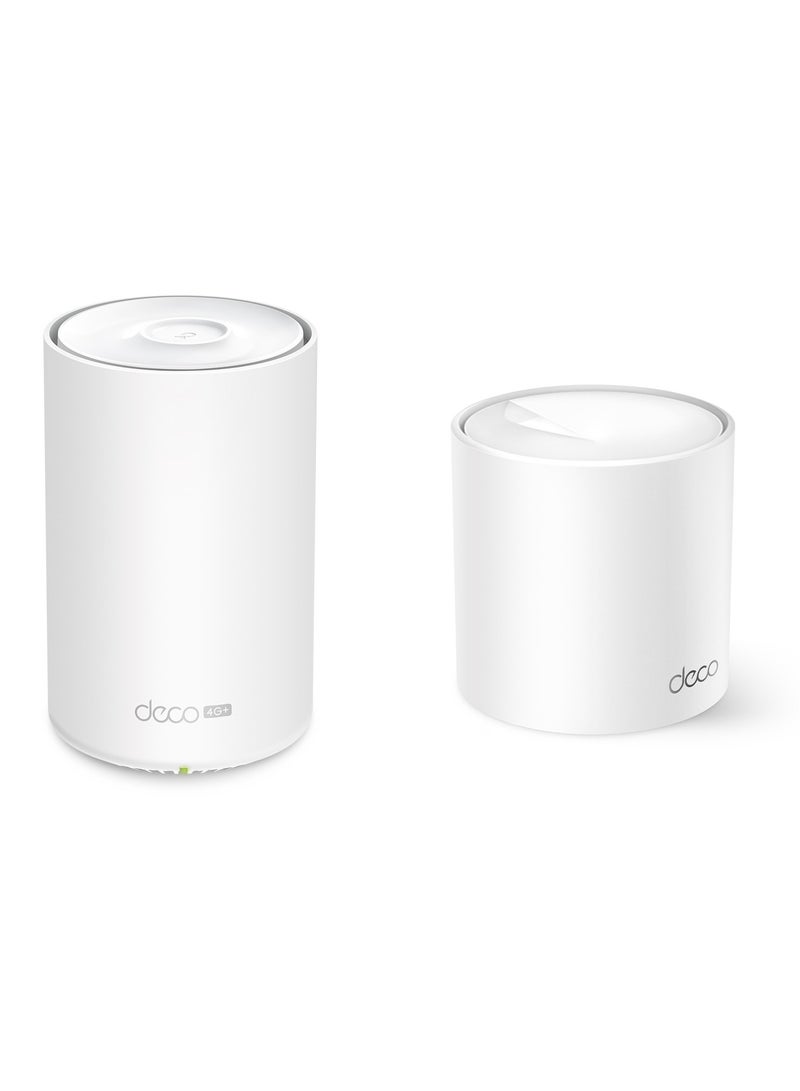 تي بي لينك Deco X10-4G and Deco X10 (1-Pack) AX1500 Whole Home Mesh Wi-Fi 6 System with 4G Connectivity for Ultra-Fast Seamless Coverage White  - Image 2