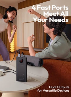 ROMOSS 20000 mAh PEA20 Mobile Power Bank, 3-Port Portable Charger with Fast Charging, Large Capacity Battery Pack, PD30W Two-Way Wired Fast Charging, Smart Digital Display, Suitable for iPhone 12-16, etc. Black  - Image 4