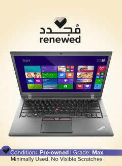 لينوفو Renewed - Thinkpad T450 Notebook Laptop With 14-Inch Display,Intel Core i5 Processor/5th Gen/16GB RAM/256GB SSD/Windows 10 English Black  - Image 1