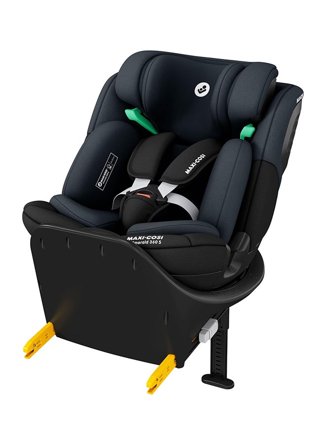 Maxi-Cosi Emerald 360 S Infant Car Seat, Grows With Your Child, FlexiSpin 360° Rotation, Comfortable Recline Positions, G-CELL Side Impact Protection, 0-12 Years, Tonal Black  - Image 1