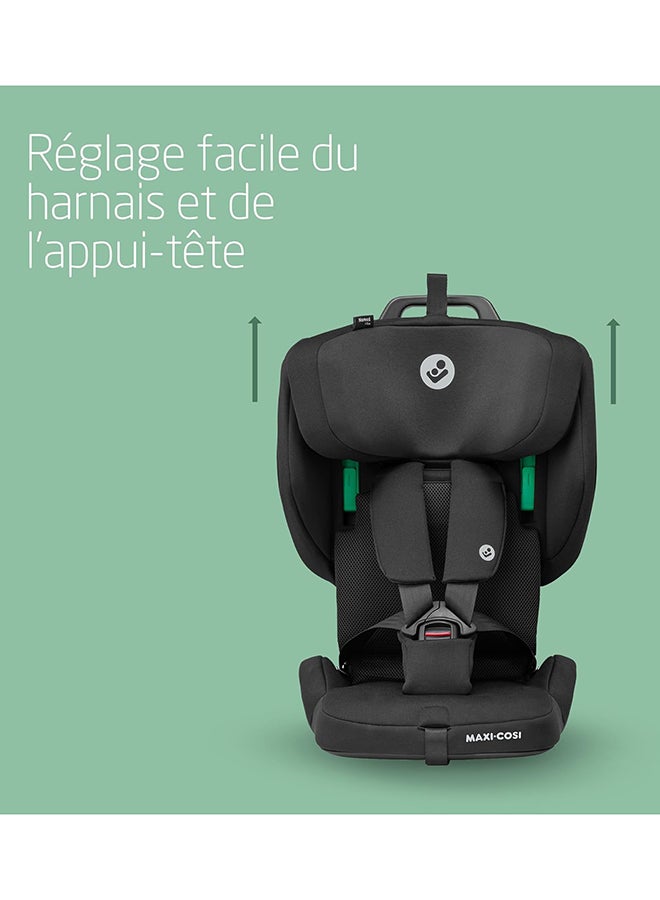 Nomad Plus Foldable Travel Child Car Seat, Portable Ultra-Compact and Lightweight, Side Impact Protection, 15 Months To 4 Years, Authentic Black, 2 Year Warranty