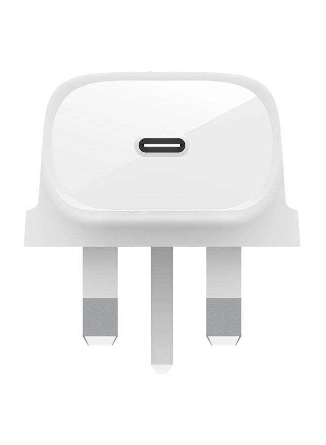 belkin - 30W USB C Wall Charger with USB-C to Lightning Cable, PPS, Power Delivery, USB-IF Certified PD 3.0 Fast Charging for iPhone 14/14 Plus, Pro, Pro Max, And More - White - Image 1