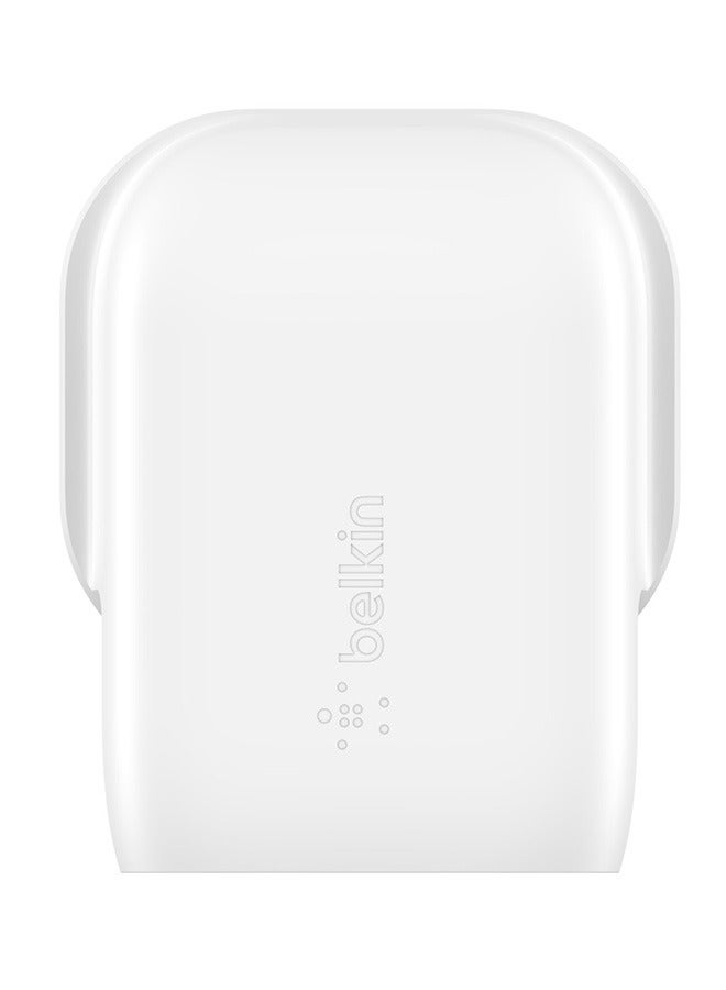 belkin - 30W USB C Wall Charger with USB-C to Lightning Cable, PPS, Power Delivery, USB-IF Certified PD 3.0 Fast Charging for iPhone 14/14 Plus, Pro, Pro Max, And More - White - Image 1