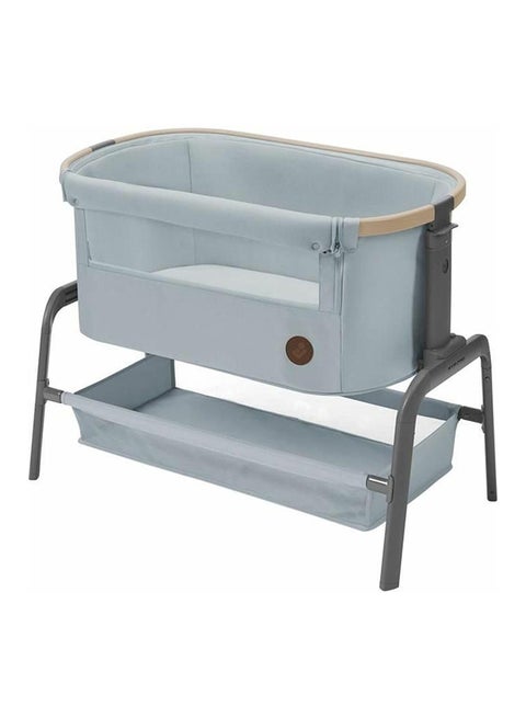 Iora Co-Sleeper, Infant Bedside Sleeper Crib, Large Storage Basket, Height Adjustable, 0-6 Months, Beyond Grey