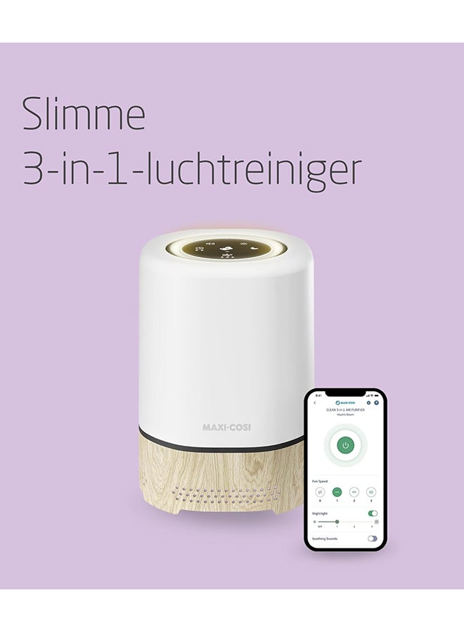 ماكسي كوزي منقي الهواء 3 في 1 من Maxi-Cosi، منقي هواء HEPA لغرفة الأطفال (H13)، من الولادة، منقي هواء HEPA 13 للحساسية، جزء من المنزل المتصل - متوافق مع أليكسا/مساعد جوجل - Image 3