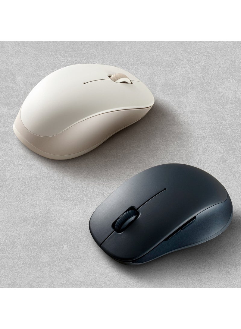 Dual-Mode Wireless Silent Mouse 2, 1200 DPI with Bluetooth and 2.4GHz Connectivity - BHR8849GL | White